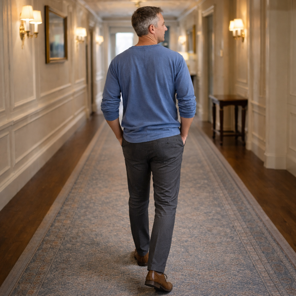 Marcus™ - Vintage Henley-Hemd aus Denim für Herren